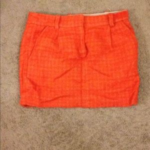 Orange tweed jcrew mini skirt